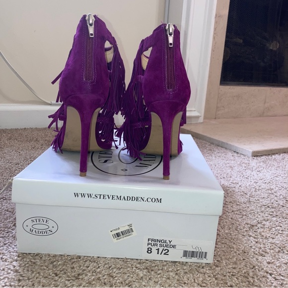 Steve Madden Fringly Purple Suede Size 8.5 - Picture 4 of 5